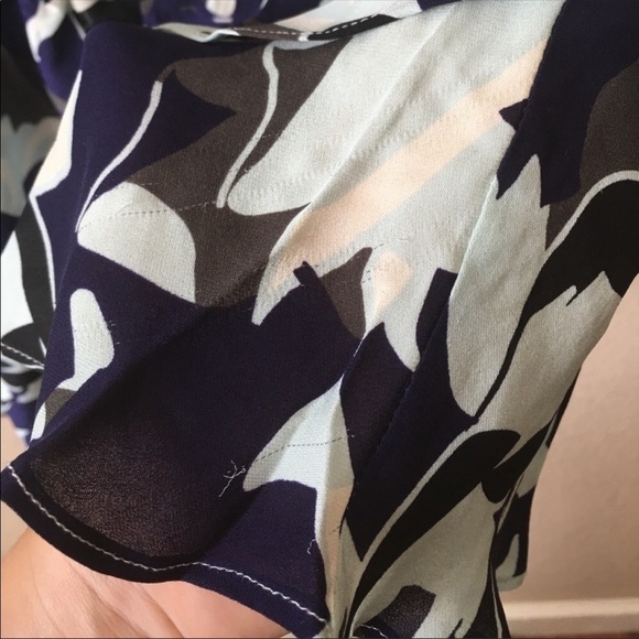 Parker Blue Ruffled Villa Combo Shorts Romper Small Floral - Picture 8 of 8